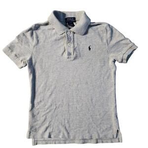 Ralph Lauren Boys Grey Short Sleeve Collared Polo Shirt Size M